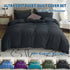 3 Piece Hotel Soft Microfiber Quilt Cover Set-2000TC Duvet/Donna Cover Set & Pillowcases -1 Quilt Cover Zipper Closure & 1 x Pillowcases-Breathable Bedding - Wrinkle, Fade, Stain Resistant(Black,Queen)