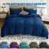 3 Piece Hotel Soft Microfiber Quilt Cover Set-2000TC Duvet/Donna Cover Set & Pillowcases -1 Quilt Cover Zipper Closure & 1 x Pillowcases-Breathable Bedding - Wrinkle, Fade, Stain Resistant(Navy,Queen)