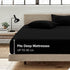 3 Piece Fitted Sheet Set- Fitted Sheet & Pillowcases -Breathable Bedding - Wrinkle, Fade, Stain Resistant- 40cm Deep Pocket Fitted Bed Sheet Set(Black,Queen)