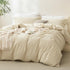 2 Piece Hotel Soft Microfiber Quilt Cover Set-2000TC Duvet/Donna Cover Set & Pillowcases -1 Quilt Cover Zipper Closure & 1 x Pillowcases-Breathable Bedding - Wrinkle, Fade, Stain Resistant(Cream White,Single)