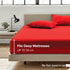 2 Piece Fitted Sheet Set- Fitted Sheet & Pillowcases -Breathable Bedding - Wrinkle, Fade, Stain Resistant- 40cm Deep Pocket Fitted Bed Sheet Set(Red,Single)