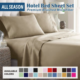 3 Piece Bed Sheet Set- Bedding Sheets & Pillowcases -Breathable Bedding - Wrinkle, Fade, Stain Resistant-Deep Pocket Flat Fitted Bed Sheet Set(Cream White,Single)