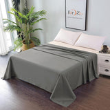 Elegant Comfort Premium Hotel Quality 1-Piece Super King Flat Sheet, Luxury and Softest 2000 Thread Count Bedding Flat Sheet(Super King,Grey)