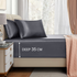 Satin Fitted Sheet Set Hotel 3 Pieces Fitted Sheet with Pillowcase, Art Silk Bedding Set-Luxury Soft Silky Sheets for Hair and Skin, Similar to Silk Fitted Sheets Set 3 Pieces(King,Grey)