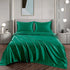Art Silk Satin Sheet Set Hotel 4 Pieces Fitted/Flat Sheet Bedding Set-Luxury Soft Silky Sheets for Hair and Skin, Similar to Silk Bed Sheets Set 4 Pieces(King,Green)