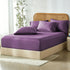3 Piece Hotel Bamboo Cooling Fitted Sheet Set & Pillowcase -Ultra Soft 2000TC Breathable Fitted Bed Sheets Set with 37 Centimetre Deep Pocket-Cooling Sheets for Hot Sleepers(Purple,Double)