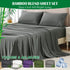 4 Piece Hotel Bamboo Cooling Sheet Set -Ultra Soft 2000TC Breathable Bed Sheets Set with 37 Centimetre Deep Pocket-Cooling Sheets for Hot Sleepers(Grey,Double)