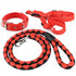 Billionaire dog PP Pet Leash Harness Set S Black orange three-piece set S (width 1.5 * length 1.5 meters)