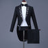Men Tailcoat Suit Slim Fit Jacquard Performance Formal Paragraph A