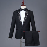 Men Tailcoat Suit Slim Fit Jacquard Performance Formal Section B