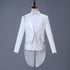 Men Slim Tuxedo Suit Stage Performance Formal Wear Red Diamond