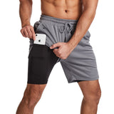 MUSCLE BURNING Men Running Shorts Quick Dry 5 Inch Grey