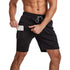 MUSCLE BURNING Men Running Shorts Quick Dry 5 Inch Black