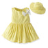 Tem Doger Boy Plaid Shirt Shorts Set Yellow 70cm