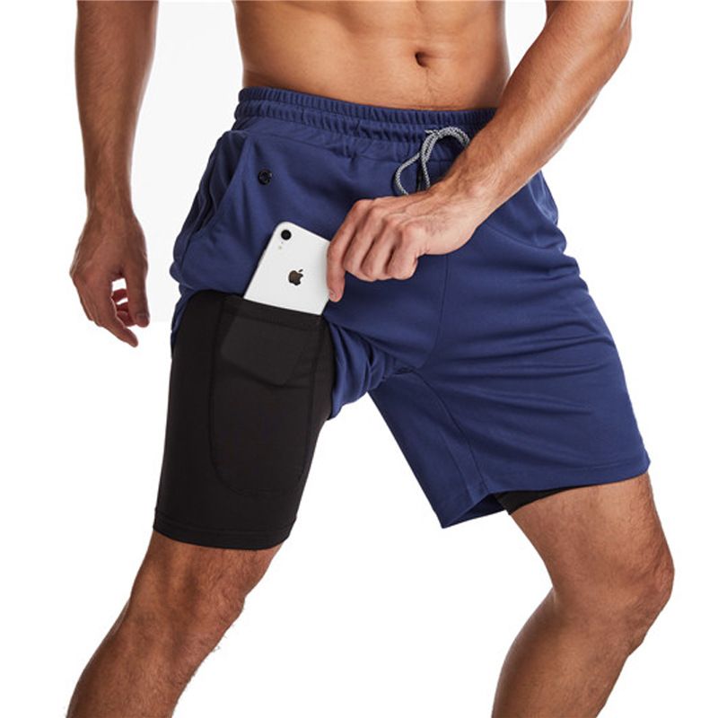 MUSCLE BURNING Men Running Shorts Quick Dry 5 Inch Navy XXXL
