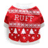 DROOLING DOG Pet Dog Cat Clothes Cotton T Shirt Red background and white border (Christmas tree) Size: L; Neck (cm): 32-38; Bust (cm): 44-50; Back length (cm): 31-35; Recommended pet weight (kg): 7.0 - 10.0