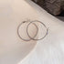 Mori Wai Metal Earrings Geometry Circle 925 Silver E2455 Silver 4cm