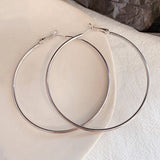 Mori Wai Metal Earrings Geometry Circle 925 Silver E2455 Silver 7cm