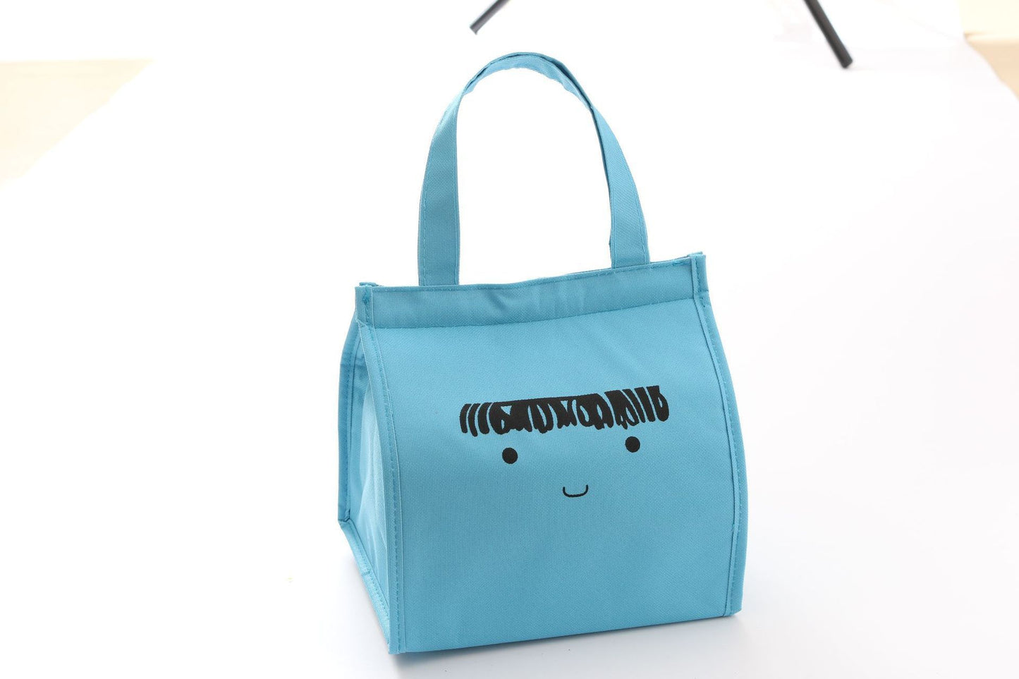 Children Lunch Bag Portable Insulated Oxford Cloth Cat Cat Head blue B3-4