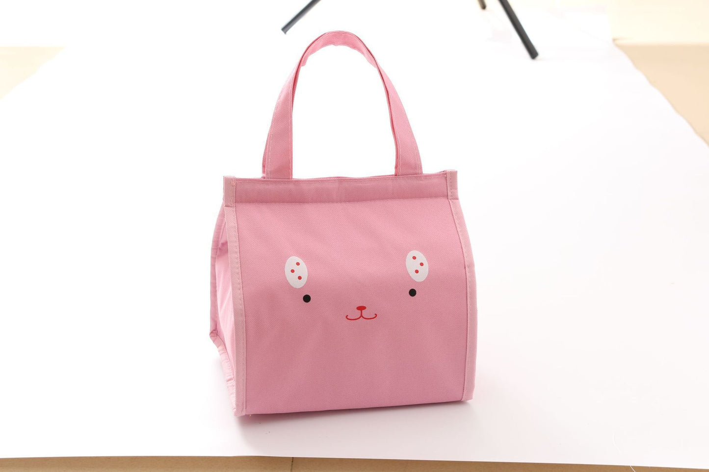 Children Lunch Bag Portable Insulated Oxford Cloth Cat Cat Head pink B3-3