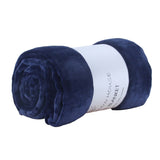 North East Flannel Blanket Polyester Solid Color Dark blue 70cmX100cm