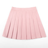 Xiang Mei Mei Women's Pleated Mini Skirt Poly Pink