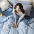 SHANGPIN Cotton Bedding Set Stripe 60 Thread Count 1.8m bed hat [quilt cover 200*230/bed hat 180*200] four-piece set