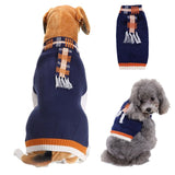 Dog Sweater Acrylic Knit Christmas Blue scarf fake Two XXS