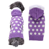 Dog Sweater Acrylic Knit Christmas White polka dot hat XL Size: XL; Neck (cm): 38-44; Bust (cm): 50-58; Back length (cm): 36-40; Recommended pet weight (kg): 10.0 - 15.0