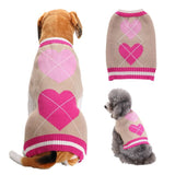 Dog Sweater Acrylic Knit Christmas Double Love M Size: M; Neck (cm): 28-32; Bust (cm): 38-44; Back length (cm): 26-30; Recommended pet weight (kg): 4.5 - 7.0