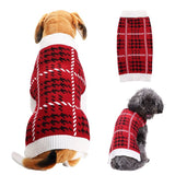 Dog Sweater Acrylic Knit Christmas European and American large lattice XL Size: XL; Neck (cm): 38-44; Bust (cm): 50-58; Back length (cm): 36-40; Recommended pet weight (kg): 10.0 - 15.0