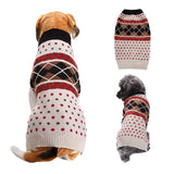 Dog Sweater Acrylic Knit Christmas DIAMOND CHECK XL Size: XL; Neck (cm): 38-44; Bust (cm): 50-58; Back length (cm): 36-40; Recommended pet weight (kg): 10.0 - 15.0