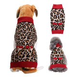 Dog Sweater Acrylic Knit Christmas Leopard print Size: L; Neck (cm): 32-38; Bust (cm): 44-50; Back length (cm): 31-35; Recommended pet weight (kg): 7.0 - 10.0