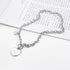 Hip Hop Necklace Zinc Alloy Twist Chain Unisex Peach heart iron chain circumference 41