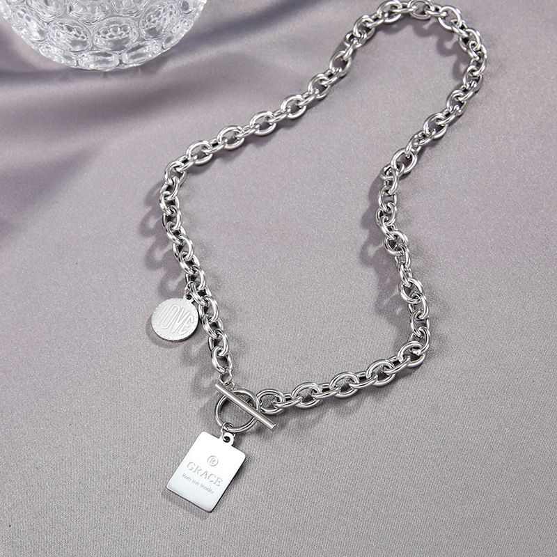 Hip Hop Necklace Zinc Alloy Twist Chain Unisex Neutral wind iron chain