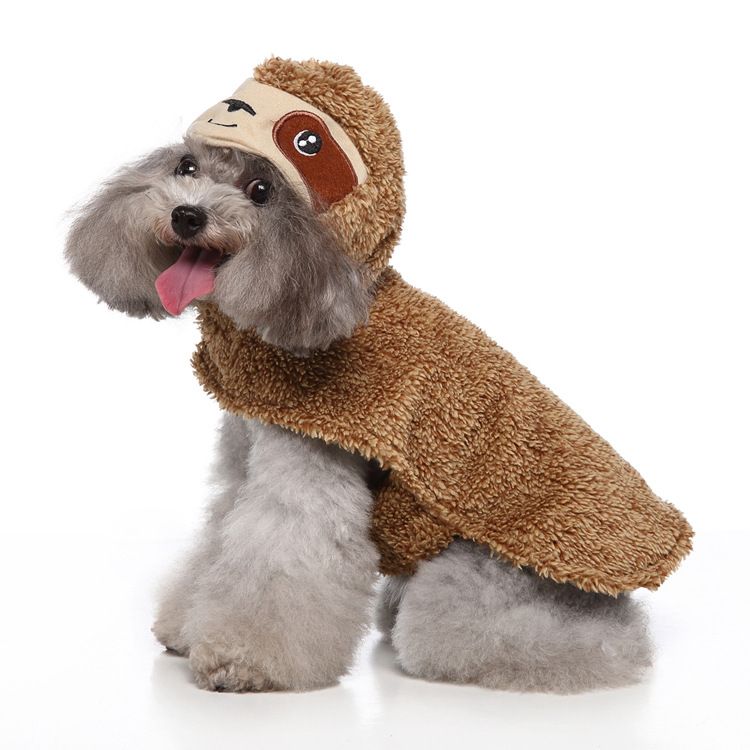 MEIQIPETBABY Dog Costume Polyester Small Breed SDZ129A sloth Size: S; Neck (cm): 24-28; Bust (cm): 32-38; Back length (cm): 22-25; Recommended pet weight (kg): 2.5 - 4.5
