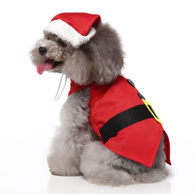 MEIQIPETBABY Dog Costume Polyester Small Breed SDZ130 red Christmas dress L Size: L; Neck (cm): 32-38; Bust (cm): 44-50; Back length (cm): 31-35; Recommended pet weight (kg): 7.0 - 10.0