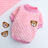 Shine Pet Clothes Coral Fleece Two Leg Dog Cat 285 pineapple foundation bear 2XL (chest circumference 58 back length 40cm)