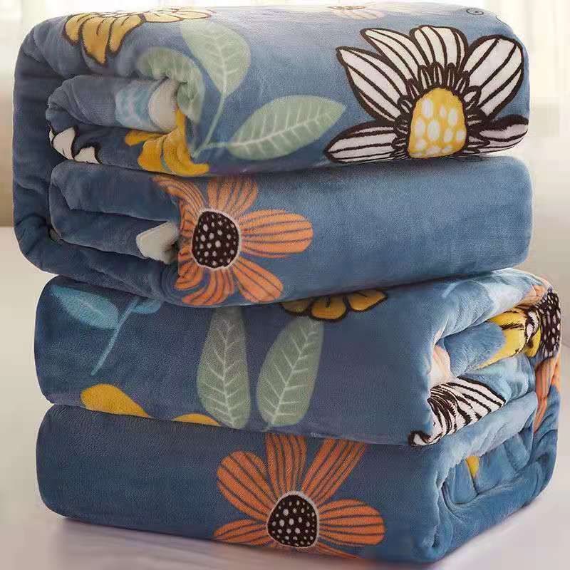 Flannel Blanket Polyester Geometric 120x200cm Flower Grain 180*200cm about 1.2kg