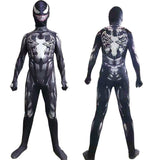 Spiderman Cosplay Costume Milk Silk One Piece Suit Black and White venom Children's 130 yards
