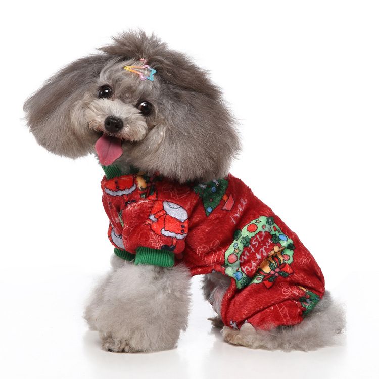 MEIQIPETBABY Dog Costume Polyester Small Breed SDZ137 Christmas Circle XL Size: XL; Neck (cm): 38-44; Bust (cm): 50-58; Back length (cm): 36-40; Recommended pet weight (kg): 10.0 - 15.0