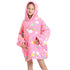 Childrens Cartoon Flannel Hooded Blanket Polyester Children&
