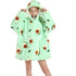 Childrens Cartoon Flannel Hooded Blanket Polyester Children&
