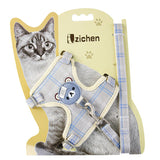 Zichen Vest Cat Leash Polyester Traction Strap Grey S(1.0 fit 1.50 kg-3.50 kg