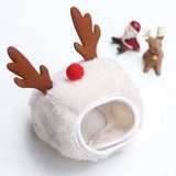 Weiwang Cartoon Pet Hat Christmas Deer Antlers White hat antlers L (good for 4.00 kg-7.50 kg pets)