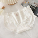 Women Cotton Mid Waist Jacquard Bow Briefs White XL Size: XL; Recommended weight (kg): 61 - 68; Waist (cm): 76 - 82; Hip (cm): 94 - 98; Suitable fit: full build