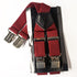 KANGDAI Men Polyester Strap 3.5cm X Type 4 Clips Dark red