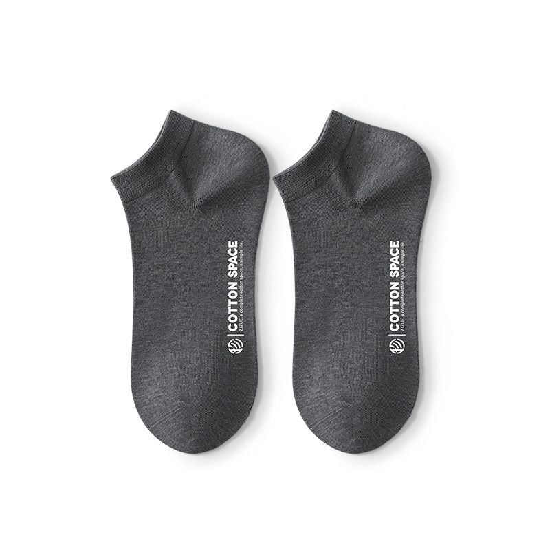 Men Cotton Socks Zjzue Antibacterial Summer Dark Gray; Average size