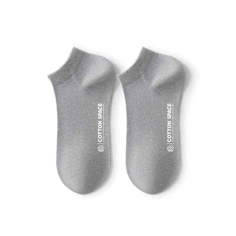 Men Cotton Socks Zjzue Antibacterial Summer Light Gray; Average size All yards