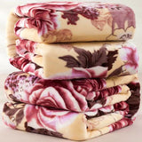 Flannel Blanket Polyester Geometric 120x200cm Honey Language Between Flowers 150*200cm about 1.0kg